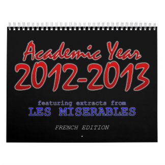 Akademisk kalender 2012-2013, fransk