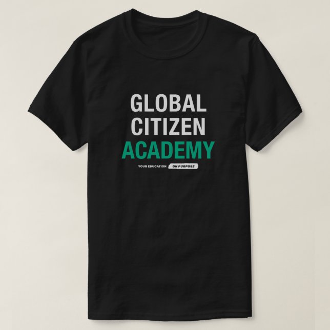 Akademiskt svart T-Shirt (Design framsida)