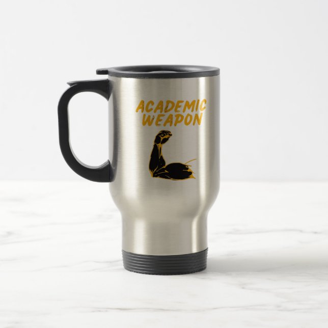 Akademiskt vapen - inspirationell klassisk teknik resemugg (Vänster)