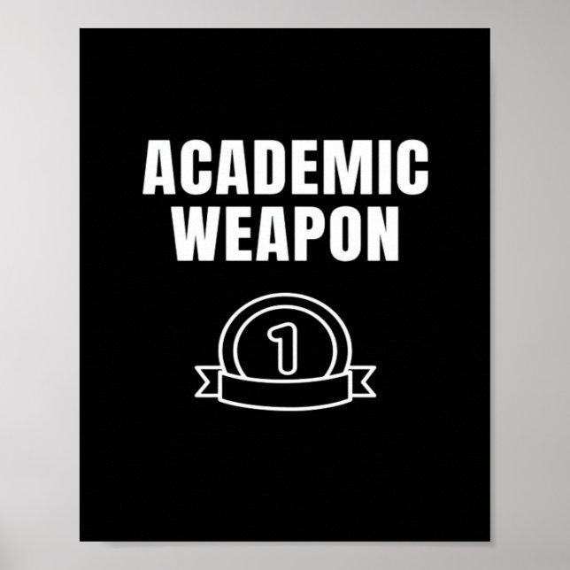 Akademiskt vapen - inspirationskrävande, nukleärt  poster (Framsidan)