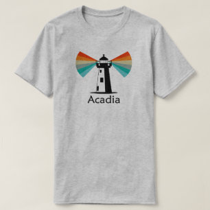 Akadinska nationalparkens fyr Regnbåge T Shirt