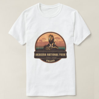 Akagera Nationalpark Rwanda Vintage Safari-märke T Shirt