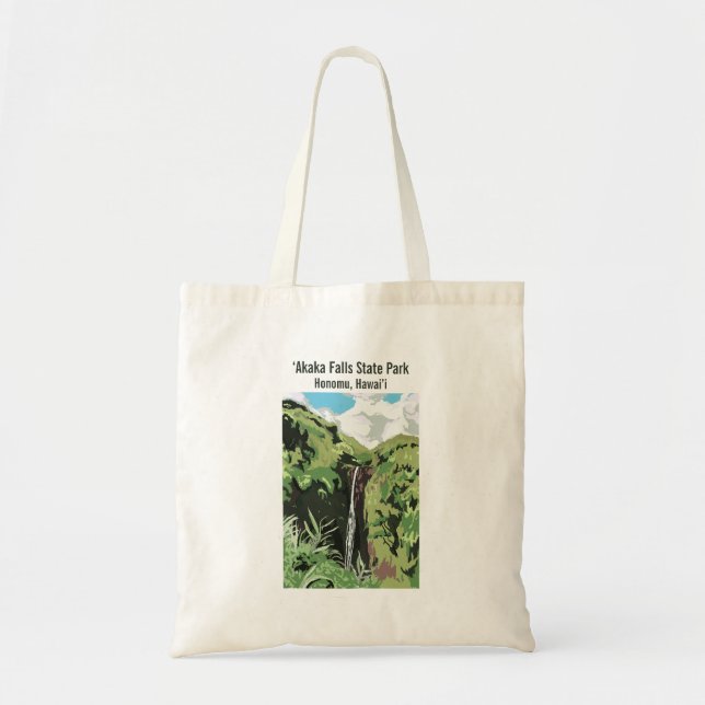 Akaka Falls Hawaii Vattenfall Tropisk Landskap  Tygkasse (Framsidan)