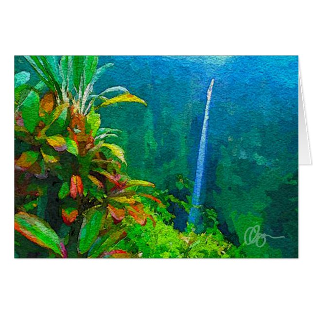 Akaka nedgångar hälsningskort (Framsidan Horizontal)