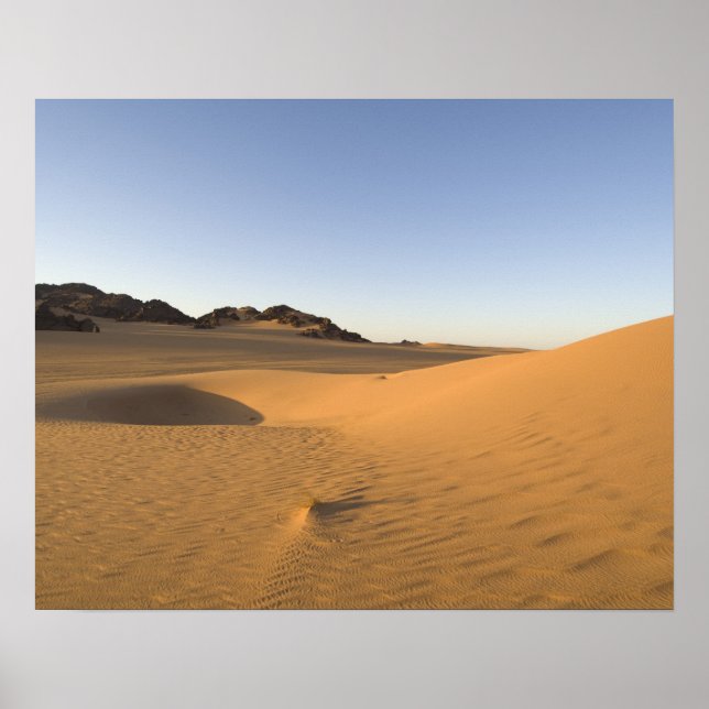 Akakus, Saharadöken, Fezzan, Libyen. Poster (Framsidan)