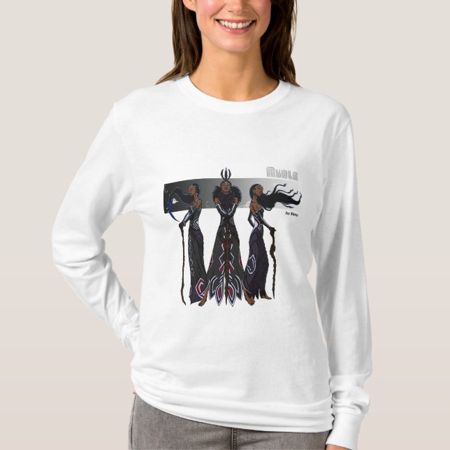 Akala Aje görar till drottning 001A Tee (Framsida)