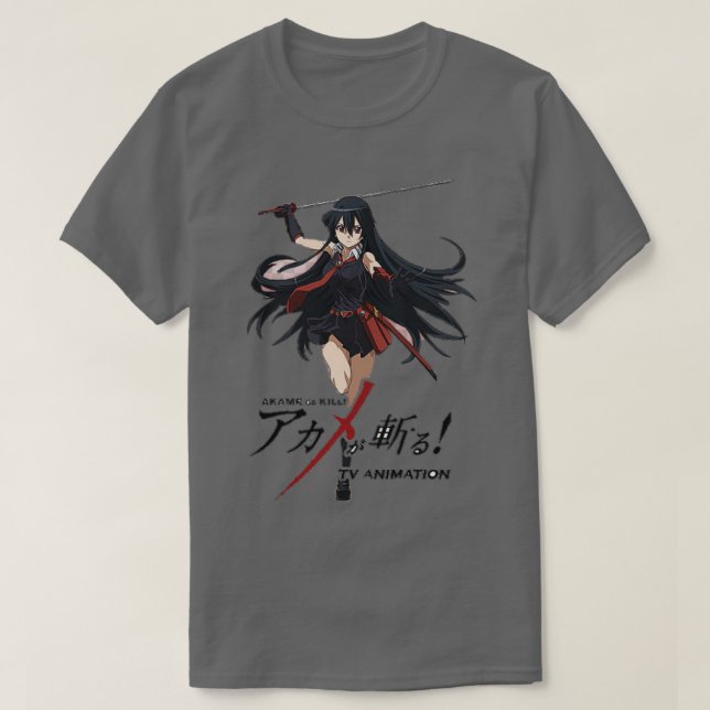 Akame ga Döda Red Ögon Sword T Shirt (Design framsida)