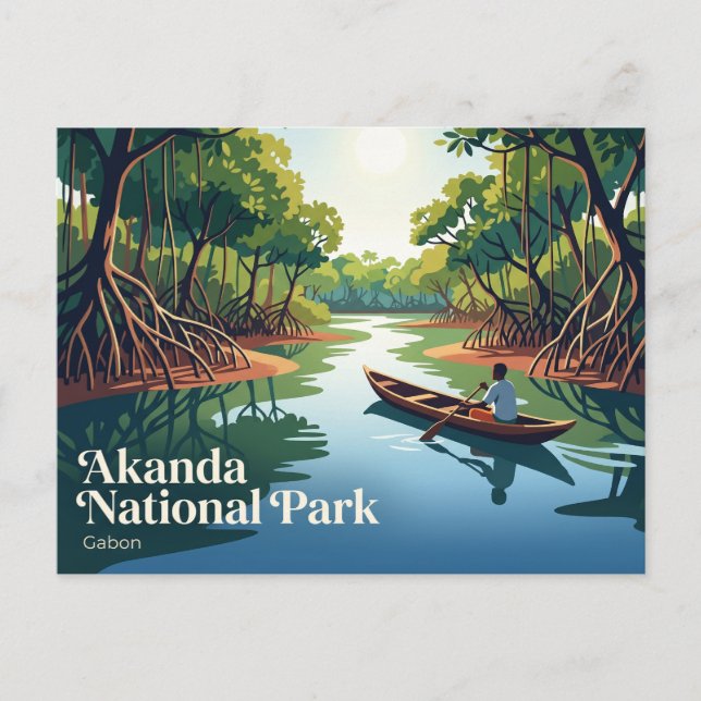 Akanda nationalpark Gabon Vykort (Framsida)