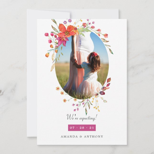 Akarantelle Wildbloms Gravid Foto-meddelande Meddelande (Framsida)