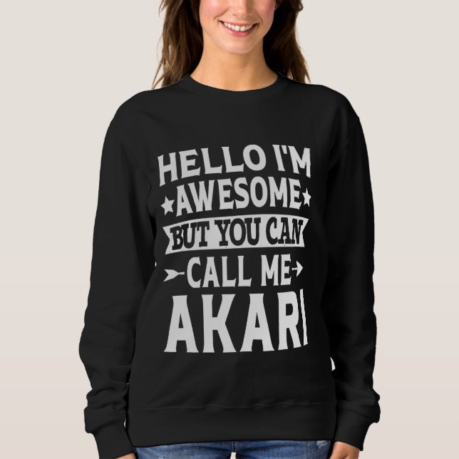 Akari Funny First Namn Hej Jag heter Fantastisk oc T Shirt (Framsida)