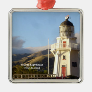 Akaroa fyr, Nya Zeeland Julgransprydnad Metall