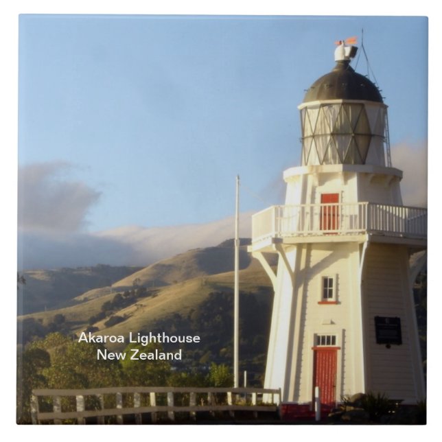 Akaroa fyr, Nya Zeeland Kakelplatta (Framsidan)