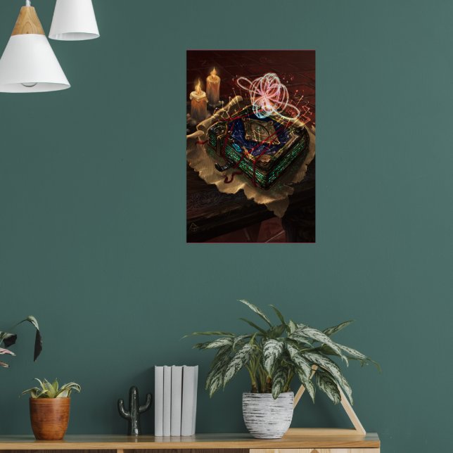 Akasha Codex - mystical esoteric fantasy art Poster (Vardagsrum 1)