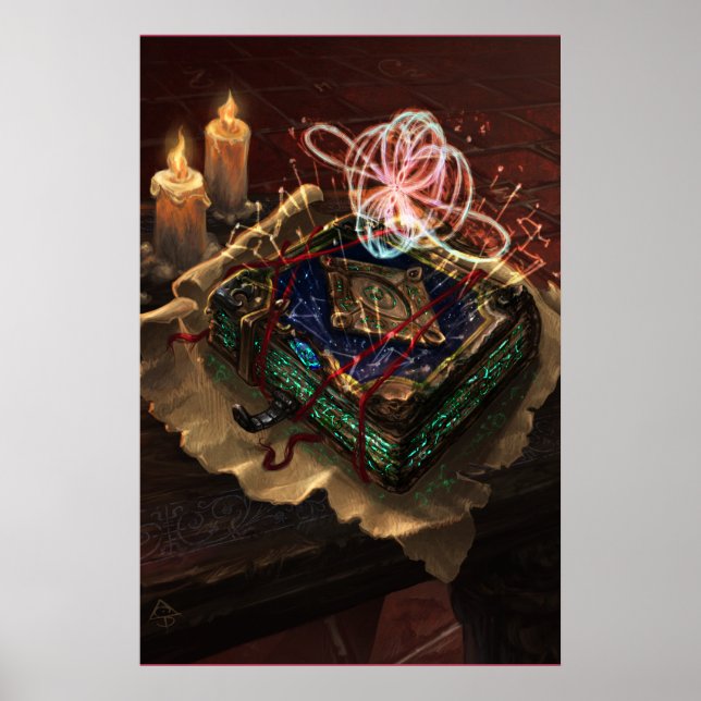 Akasha Codex - mystical esoteric fantasy art Poster (Framsidan)