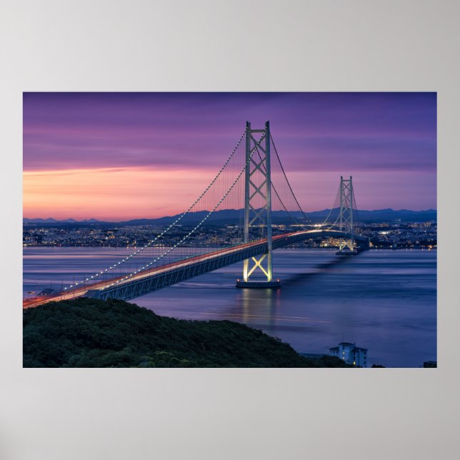 Akashi Kaikyō Bridge i Japan Poster (Framsidan)