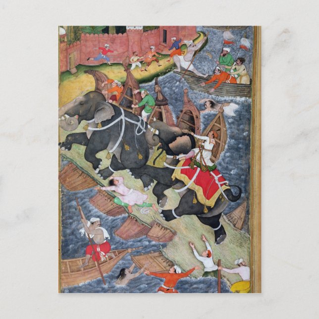 Akbar tames Savage Elephant, Hawa'i Vykort (Framsida)