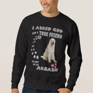 Akbash Hund Pappa, Coban Kopegi Puppy, Cute Akba Lång Ärmad Tröja