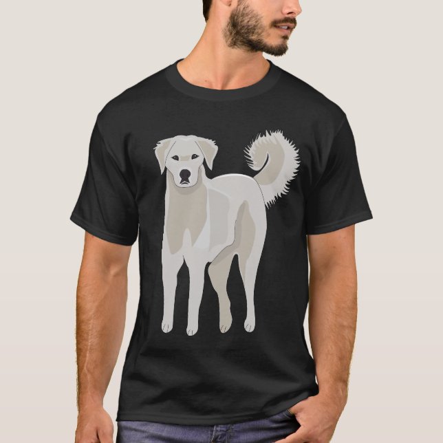 Akbash hund , söt valp, underbara pyrenéer, t shirt (Framsida)
