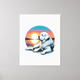 Akbash Watercolor Print Canvastryck