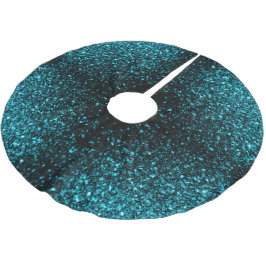 Akblå glänsande falskt glitter gnistrar julgransmatta borstad polyester