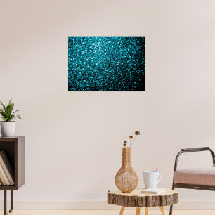 Akblå glänsande falskt glitter gnistrar poster