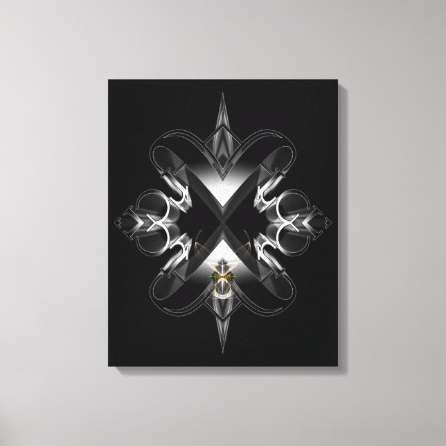 Akcenborde Emblem on Black by Xzendor 7 Canvastryck (Framsida)