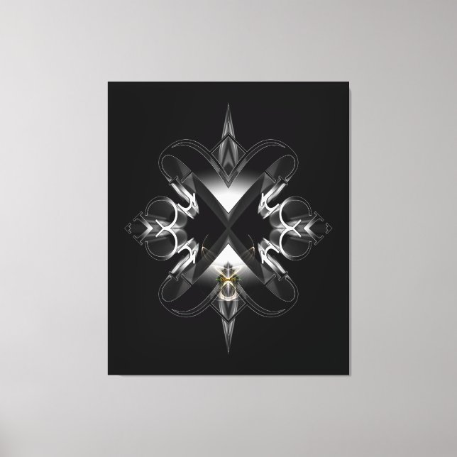 Akcenborde Emblem on Black by Xzendor 7 Canvastryck (Framsida)