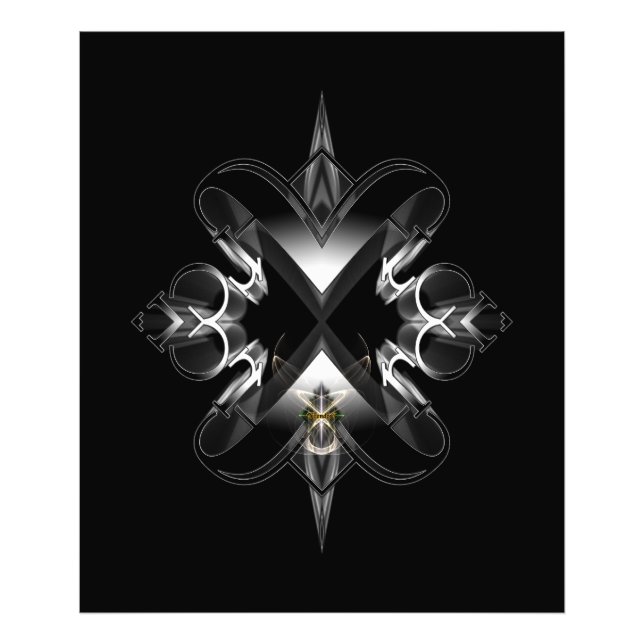 Akcenborde Emblem on Black by Xzendor 7 Fototryck (Framsidan)