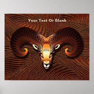 Akedah - Fractal Rams chef Poster