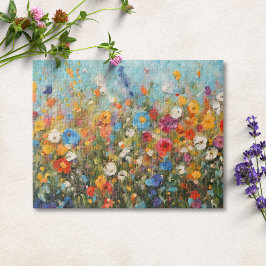 Åker med vilda blommor pussel