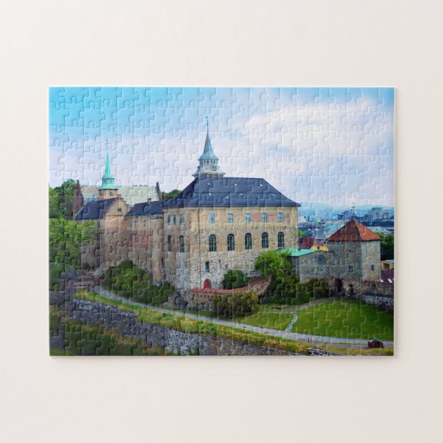Akershus Castle in Olso, Norge Pussel (Horisontell)