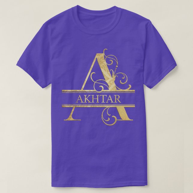 Akhtar Name  T Shirt (Design framsida)