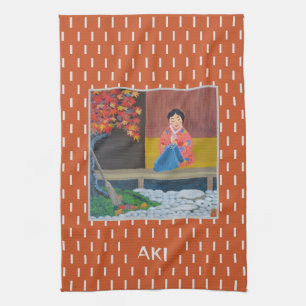 Aki Japansk höstsäsong Art Kökshandduk
