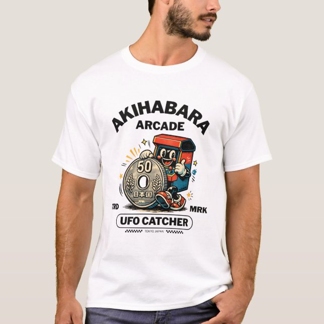 Akihabara arkadhall UFO-fångare T Shirt (Framsida)