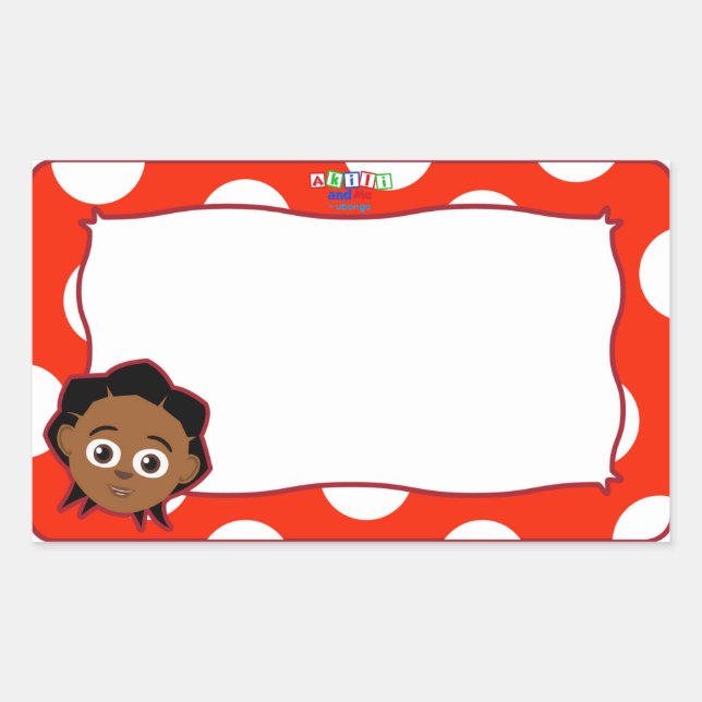 Akili Namn bricka Sticker Rektangulärt Klistermärke (Framsida)