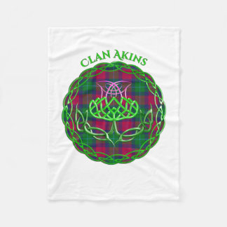 Akins Scottish Tartan Celtic Thistle Fleecefilt