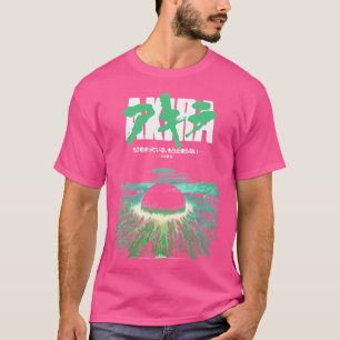 Akira Grönt Japansk Cyberpunk City Explosion Clas T Shirt