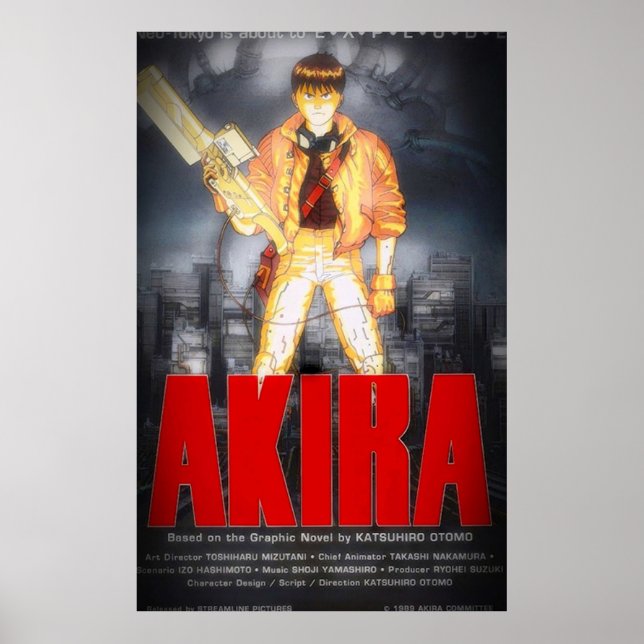 Akira Movie Mörk Poster (Framsidan)