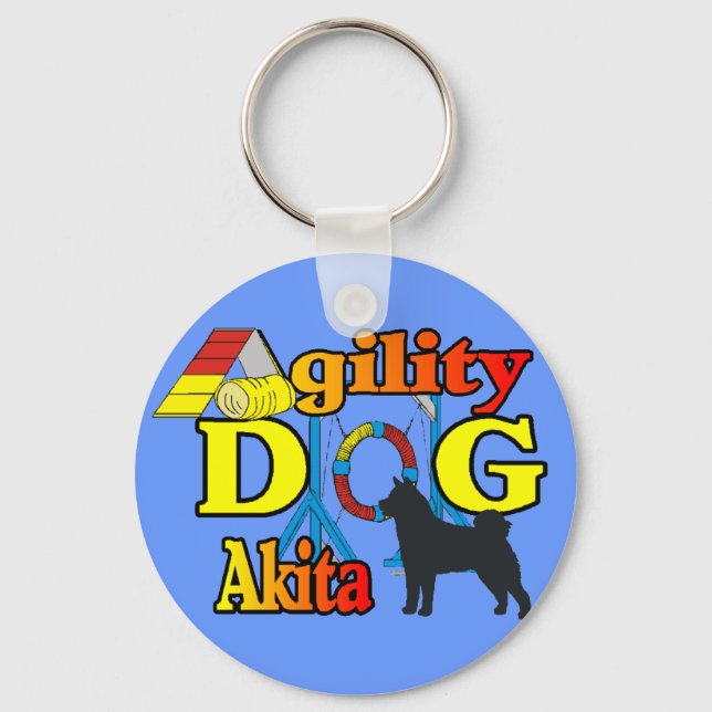 Akita Agilitet Nyckelring (Framsida)