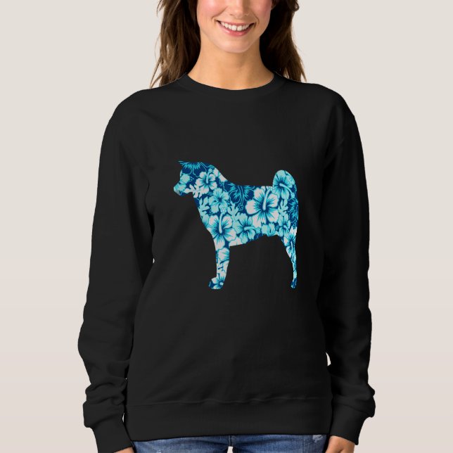 Akita Aloha Hawaiian Hund T Shirt (Framsida)