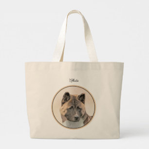 Akita American japansk Inu Sable Painting Hund Art Jumbo Tygkasse