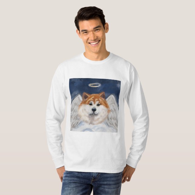 Akita Ängel  T Shirt (Hel framsida)
