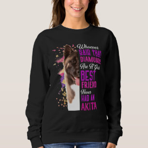 Akita Är En Tjejers Bästa Vän Hund Mamma Mor Mamma T Shirt