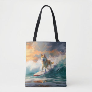 Akita Beach Surfing Painting Tygkasse