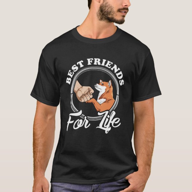 Akita  Best Friends For Life  Akita T Shirt (Framsida)