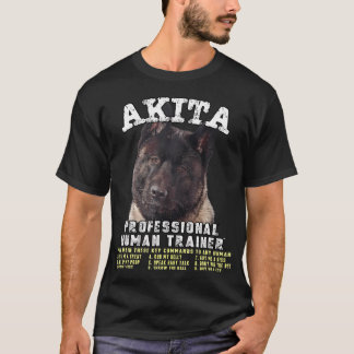 Akita Black Professionell Human Trainer T Shirt