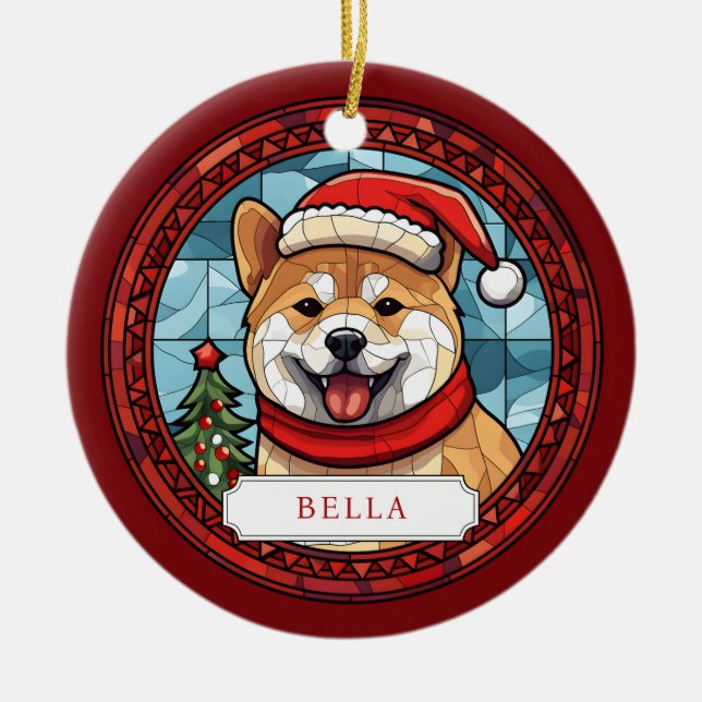 Akita Ceramic Circle Ornament (Framsidan)