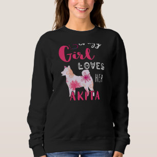 Akita Crazy Girl Akita Owner Puppy Akita Hund Shib T Shirt