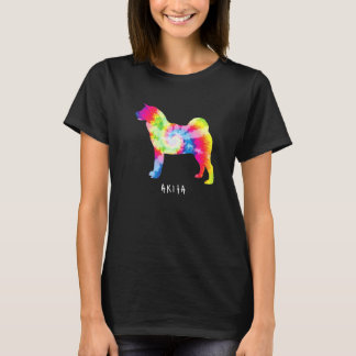 Akita Cute Puppy Pet Hundägare Hippy Tie Dye T Shirt
