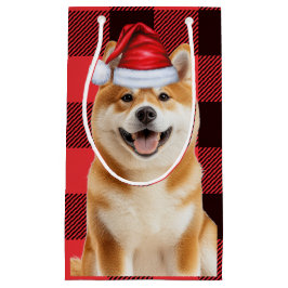 Akita Dog Holiday Red Buffalo Plaid Christmas
